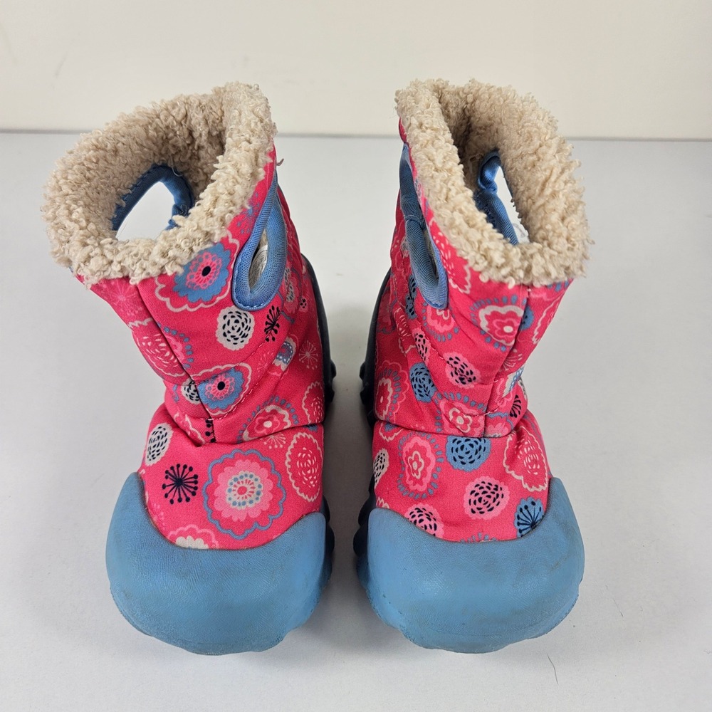Bogs Baby B-Moc Bullseye Pink Floral Waterproof Winter Boots Infants Size 6 - Picture 4 of 7
